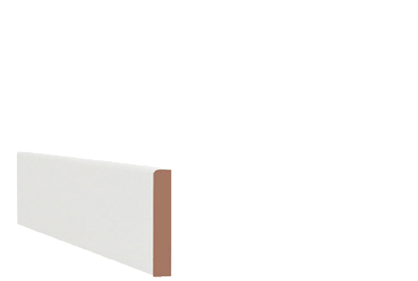 Meranti plint 12x55mm x 490cm recht wit gegrond Bakker de Houthandel